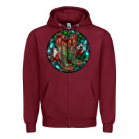Burgundy Christmas Cowboy Boots Zipper Hoodie - RanaPortraitStore