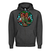 Charcoal Heather Christmas Cowboy Boots Zipper Hoodie - RanaPortraitStore