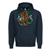 Navy Christmas Cowboy Boots Zipper Hoodie - RanaPortraitStore