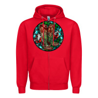Red Christmas Cowboy Boots Zipper Hoodie - RanaPortraitStore