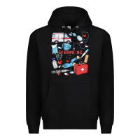 Black can't talk right now doing paramedic stuff Premium Hoodie - MaliasSmallBusiness