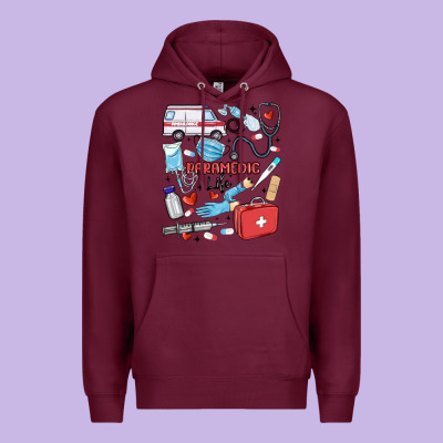 Can't Talk Right Now Doing Paramedic Stuff Premium Hoodie Designed By Maliassmallbusiness