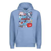 Colony Blue can't talk right now doing paramedic stuff Premium Hoodie - MaliasSmallBusiness