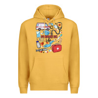 Mustard can't talk right now doing paramedic stuff Premium Hoodie - MaliasSmallBusiness