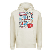 Oatmeal Heather can't talk right now doing paramedic stuff Premium Hoodie - MaliasSmallBusiness