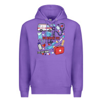Purple can't talk right now doing paramedic stuff Premium Hoodie - MaliasSmallBusiness
