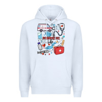 White can't talk right now doing paramedic stuff Premium Hoodie - MaliasSmallBusiness