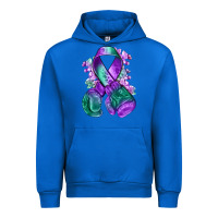 Cobalt purple and green anal cancer with boxing gloves na Urban Hoodie - NancyCooperArtShop