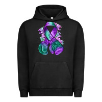 Pigment Black purple and green anal cancer with boxing gloves na Urban Hoodie - NancyCooperArtShop