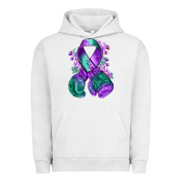 Pigment Lunar Rock purple and green anal cancer with boxing gloves na Urban Hoodie - NancyCooperArtShop