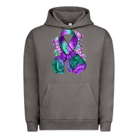 Pigment Tornado purple and green anal cancer with boxing gloves na Urban Hoodie - NancyCooperArtShop