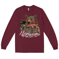 Burgundy Mother's Day Mama Bear Hunting Fish Long Sleeve Tee - RanaPortraitStore