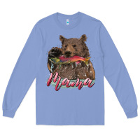 Colony Blue Mother's Day Mama Bear Hunting Fish Long Sleeve Tee - RanaPortraitStore