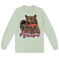 Matcha Mother's Day Mama Bear Hunting Fish Long Sleeve Tee - RanaPortraitStore
