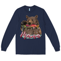 Navy Mother's Day Mama Bear Hunting Fish Long Sleeve Tee - RanaPortraitStore