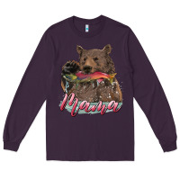 Plum Mother's Day Mama Bear Hunting Fish Long Sleeve Tee - RanaPortraitStore