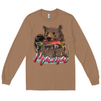 Toasted Coconut Mother's Day Mama Bear Hunting Fish Long Sleeve Tee - RanaPortraitStore