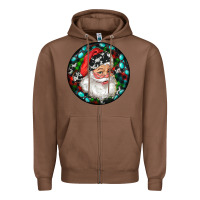 Chestnut Christmas Santa Claus Zipper Hoodie - RanaPortraitStore