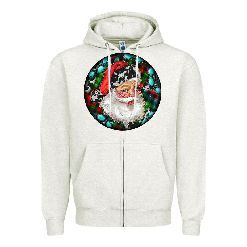 Christmas Santa Claus Zipper Hoodie by RanaPortraitStore | Teevron