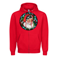Red Christmas Santa Claus Zipper Hoodie - RanaPortraitStore