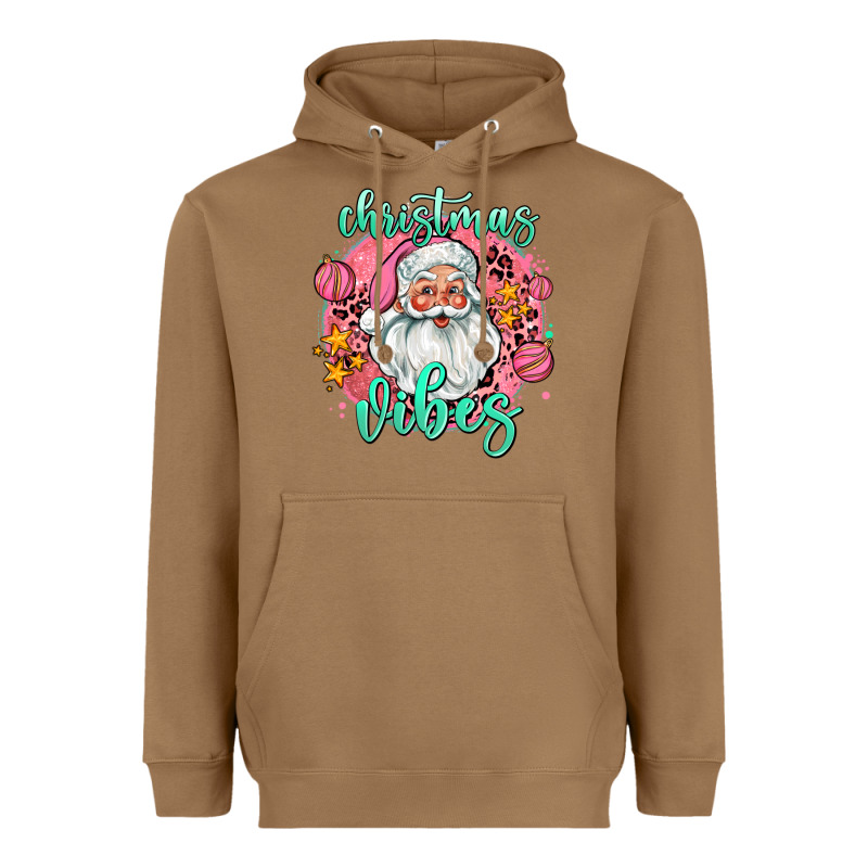 Christmas Vibes Santa Heavyweight Hoodie by AdoDesignShop | Teevron