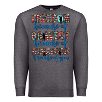 Charcoal Heather freedom because of bravery because of selflessness because of you Premium Sweatshirt - JahusDesignShop