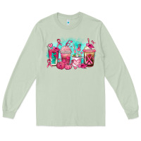 Matcha breast cancer  coffee cups Long Sleeve Tee - AdoDesignShop