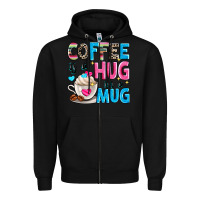 Black coffee is a hug in a Zipper Hoodie - Zillion Design Studio