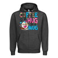 Charcoal Heather coffee is a hug in a Zipper Hoodie - Zillion Design Studio