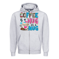Heather Grey coffee is a hug in a Zipper Hoodie - Zillion Design Studio
