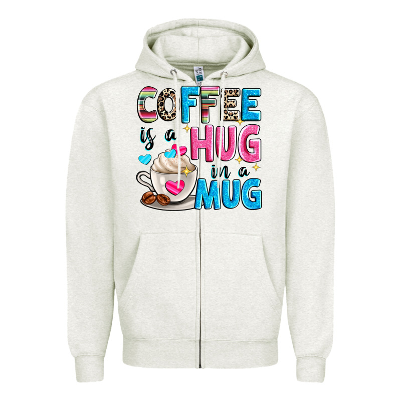 Coffee Is A Hug In A Zipper Hoodie by Zillion Design Studio | Teevron