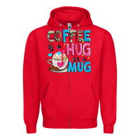 Red coffee is a hug in a Zipper Hoodie - Zillion Design Studio