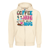 Sandshell coffee is a hug in a Zipper Hoodie - Zillion Design Studio