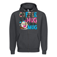 Smoke coffee is a hug in a Zipper Hoodie - Zillion Design Studio
