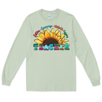Matcha teacher sunflower listen encourage motivate inspir Long Sleeve Tee - Zillion Design Studio