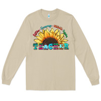 Mushroom teacher sunflower listen encourage motivate inspir Long Sleeve Tee - Zillion Design Studio