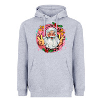 Heather Grey merry christmas peace santa Heavyweight Hoodie - AdoDesignShop