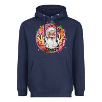Navy merry christmas peace santa Heavyweight Hoodie - AdoDesignShop