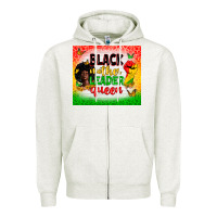 Oatmeal Heather black mother leader Zipper Hoodie - Zillion Design Studio
