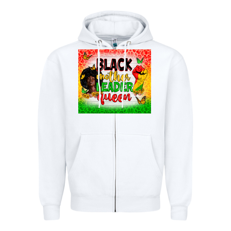 Black Mother Leader Zipper Hoodie by Zillion Design Studio | Teevron