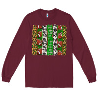 Burgundy football brush strokes Long Sleeve Tee - texasbilliewilder