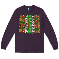 Plum football brush strokes Long Sleeve Tee - texasbilliewilder