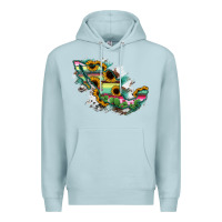 Blue Mist Guerrero Mexico Sunflower Map Premium Hoodie - RanaPortraitStore