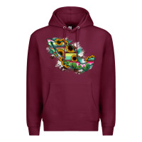 Burgundy Guerrero Mexico Sunflower Map Premium Hoodie - RanaPortraitStore