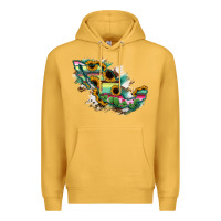 Mustard Guerrero Mexico Sunflower Map Premium Hoodie - RanaPortraitStore