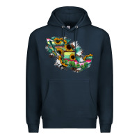 Navy Guerrero Mexico Sunflower Map Premium Hoodie - RanaPortraitStore