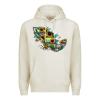 Oatmeal Heather Guerrero Mexico Sunflower Map Premium Hoodie - RanaPortraitStore