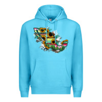 Ocean Blue Guerrero Mexico Sunflower Map Premium Hoodie - RanaPortraitStore