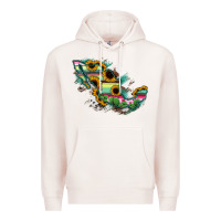Pale Pink Guerrero Mexico Sunflower Map Premium Hoodie - RanaPortraitStore