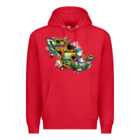 Red Guerrero Mexico Sunflower Map Premium Hoodie - RanaPortraitStore